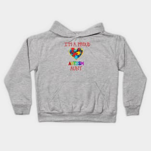 Proud Autism Aunt Kids Hoodie